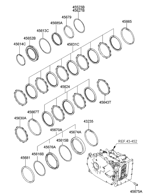2006 Kia Sportage Piston-2ND Brake Diagram for 4567639003