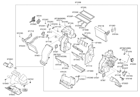 2013 Kia Sorento Cover Assembly-Under,RH Diagram for 972852P000UP