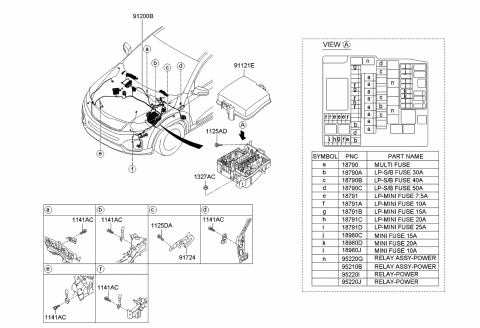 2013 Kia Sorento Wiring Assembly-Front Diagram for 912501U022
