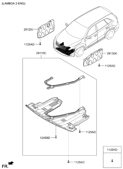 2014 Kia Sorento Under Cover Diagram 1
