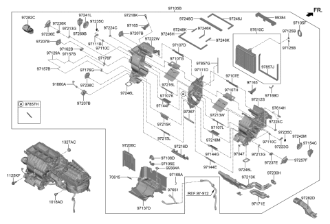 2020 Kia K900 Arm-Console Temp(A) Diagram for 97222B1500