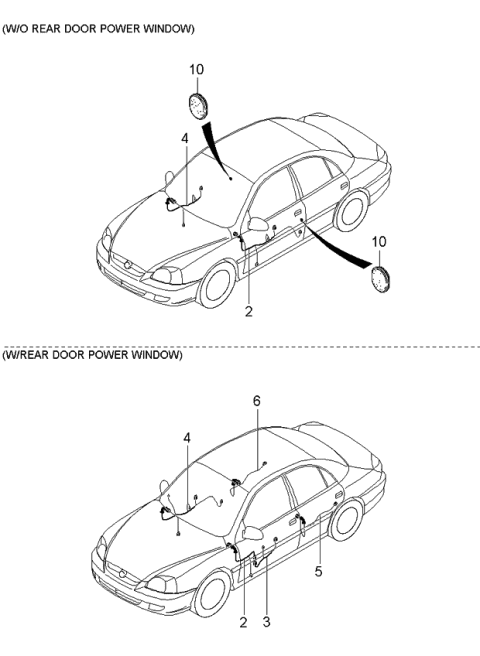 2003 Kia Rio Wiring Assembly-Door,Drive Diagram for 91800FD060