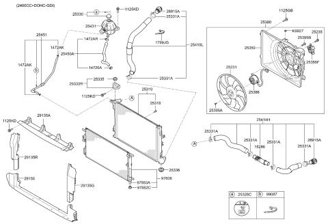 2020 Kia Sportage Hose & Clamp Assembly Diagram for 25450D9000