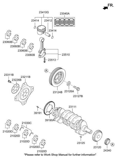 2021 Kia Sportage Crankshaft & Piston Diagram 1