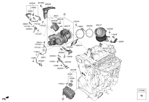 2023 Kia Stinger Exhaust Manifold Diagram 1