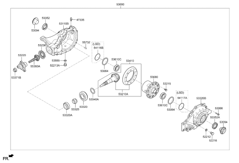 2022 Kia Stinger Bearing-Pinion,Outer Diagram for 530483C021