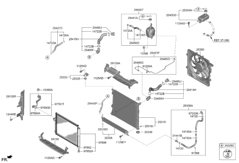 2022 Kia Sorento Cap-Radiator RESERVO Diagram for 25330L1000