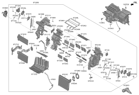 2023 Kia Sorento Core & Seal Assembly-HEA Diagram for 97138P2000