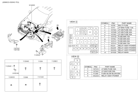 2014 Kia Sportage Relay Assembly-Power Diagram for 952202S000