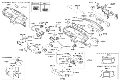 2013 Kia Optima Pad-ANTINOISE Diagram for 847132T000