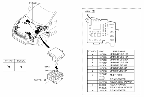 2011 Kia Optima Wiring Assembly-Front Diagram for 912004C040