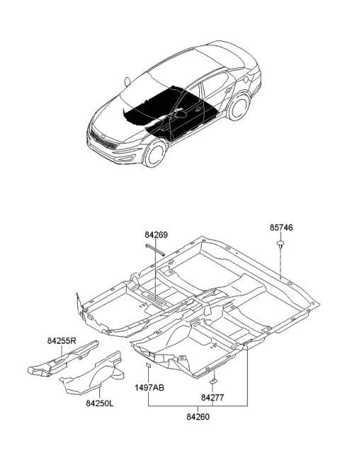 2012 Kia Optima Covering-Floor Diagram
