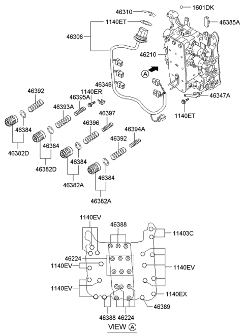 2006 Kia Amanti Piston Assembly-Accumulator Diagram for 4638239015