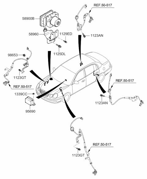 2008 Kia Amanti Hydraulic Module Diagram