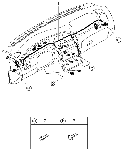 2001 Kia Sephia Dashboard Wiring Harnesses Diagram