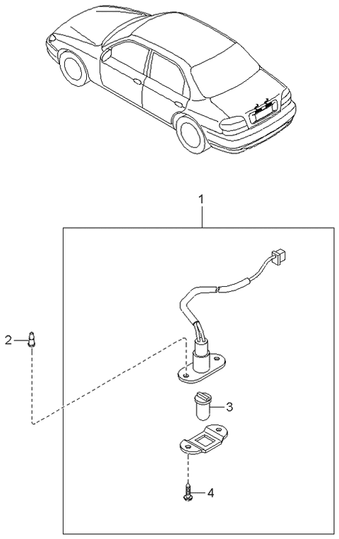 1997 Kia Sephia Lamp-Licence Diagram for 0K2AA51270