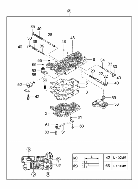 1999 Kia Sephia Oil Strainer Assembly Diagram for KFU6121500