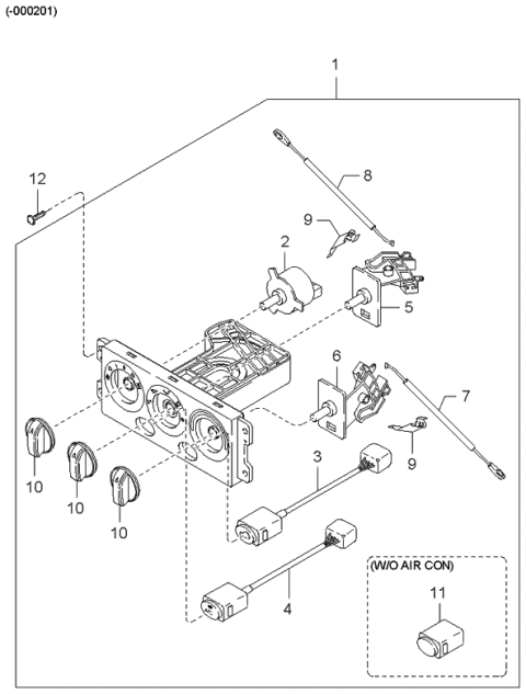1999 Kia Sephia Heater Control Diagram 1