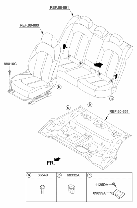 2017 Kia Cadenza Hardware-Seat Diagram