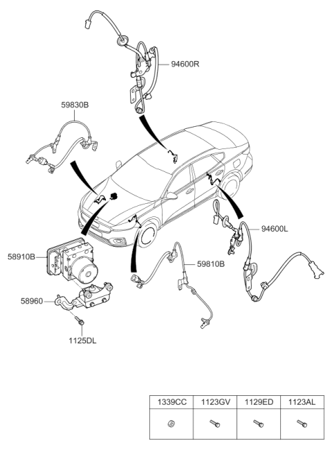 2018 Kia Cadenza Hydraulic Module Diagram