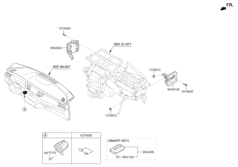 2019 Kia Cadenza Unit Assembly-BCM Diagram for 95400F6601