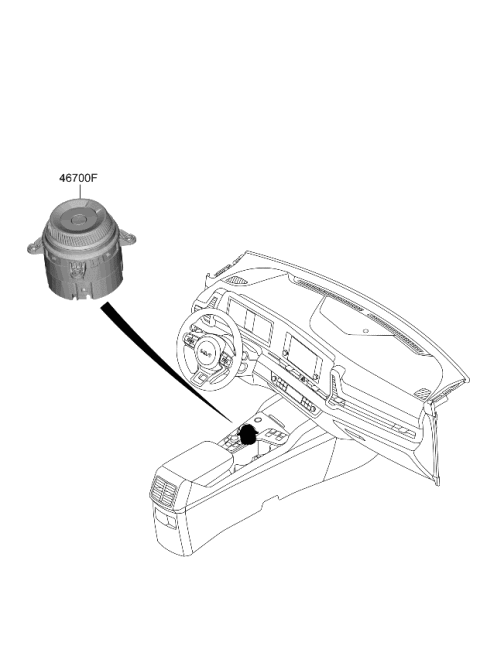 2023 Kia Sportage Shift Lever Control Diagram