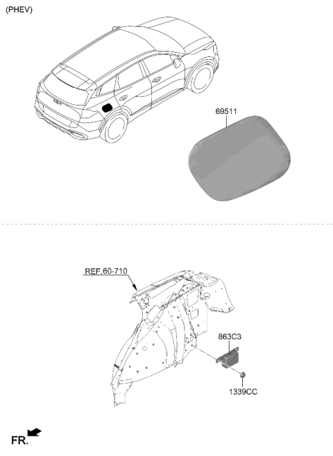 2024 Kia Sportage Fuel Filler Door Diagram 2