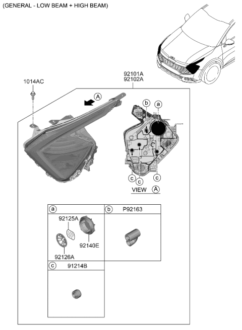2023 Kia Sportage Head Lamp Diagram 2