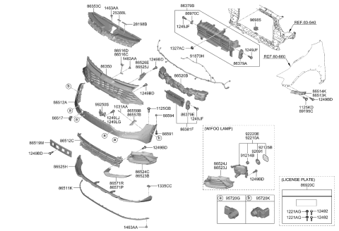 2024 Kia Sportage ULTRASONIC SENSOR AS Diagram for 99310P1400DWR