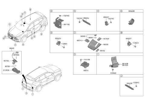 2023 Kia Sportage MODULE ASSY-AIR BAG Diagram for 95910CH320