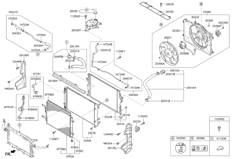 2020 Kia Niro Blower Assembly Diagram for 25380G2000
