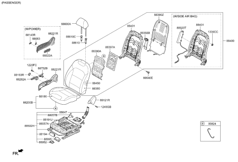 2021 Kia Niro Front Right Sab Module Assembly Diagram for 88920G5500
