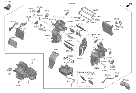 2020 Kia Forte EVAPORATOR Assembly Diagram for 97139G3001