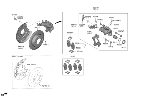 2020 Kia Forte Disc-Rear Brake Diagram for 584113X300