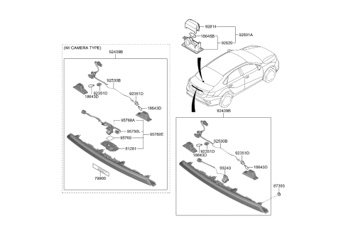 2019 Kia Forte Lamp Assembly-Luggage Diagram for 926013M000