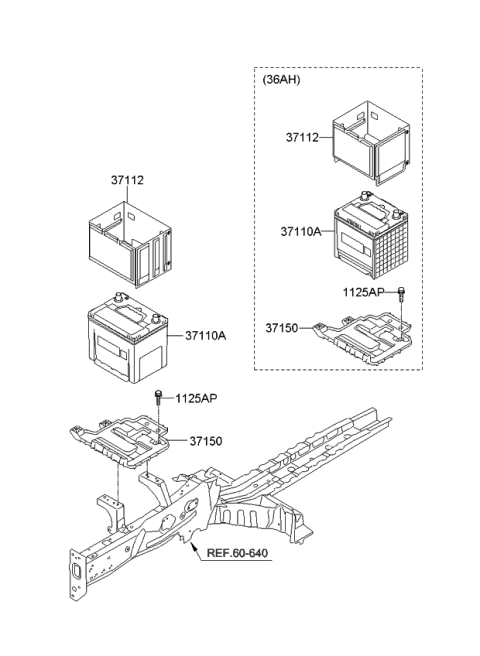 2011 Kia Soul Insulation Pad-Battery Diagram for 371121J680