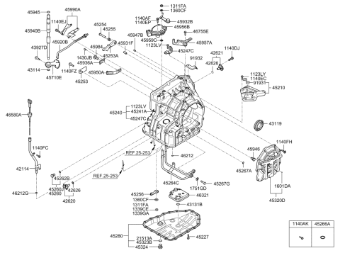2009 Kia Soul Rod Assembly-Park Sprag Diagram for 4592023000