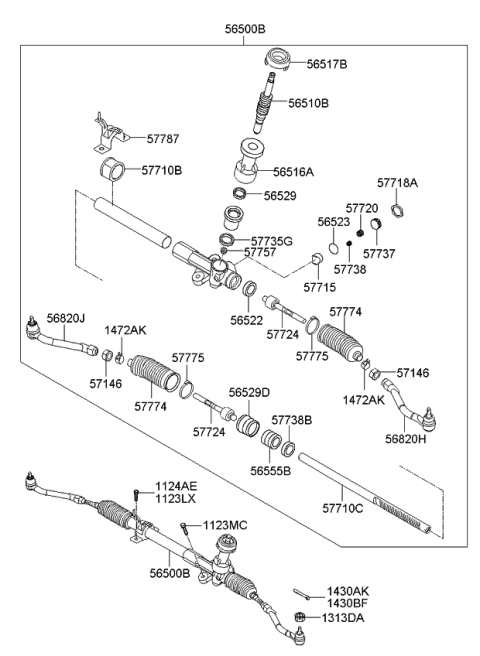 2011 Kia Sportage Stopper-Rack Diagram for 565532S000