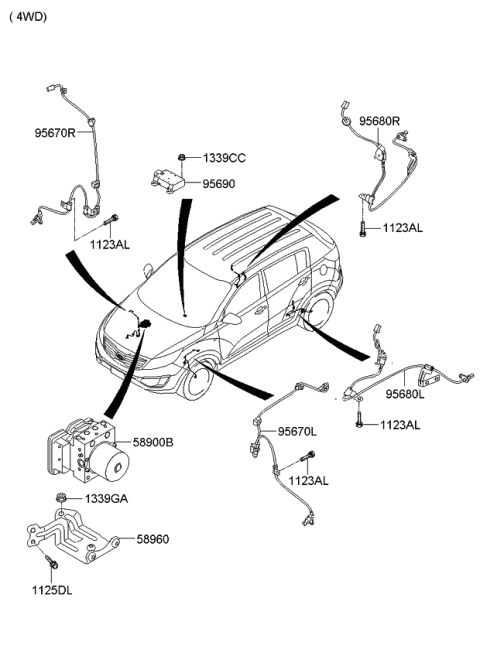 2011 Kia Sportage Hydraulic Module Diagram 2