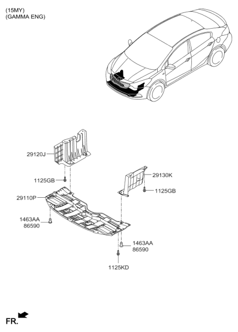 2014 Kia Forte Koup Under Cover Diagram 2