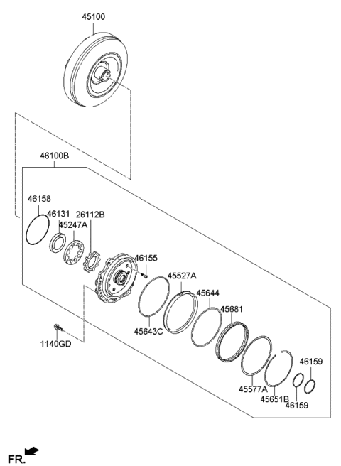 2014 Kia Forte Koup Converter Assembly-Torque Diagram for 451003BHL0