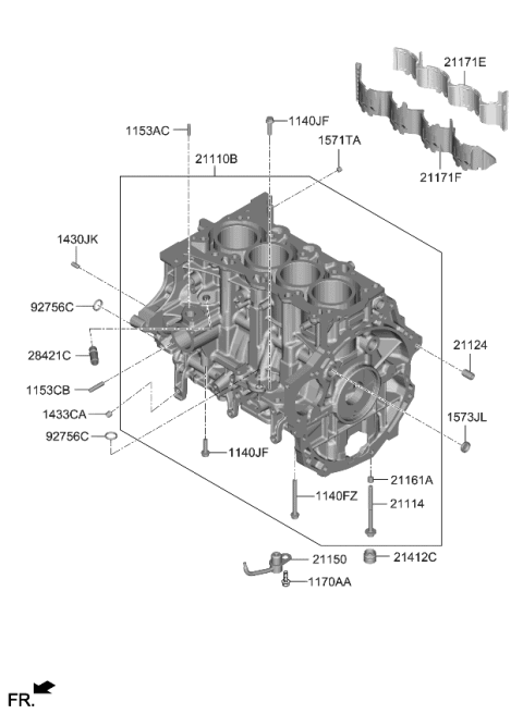 2023 Kia K5 Cylinder Block Diagram 1