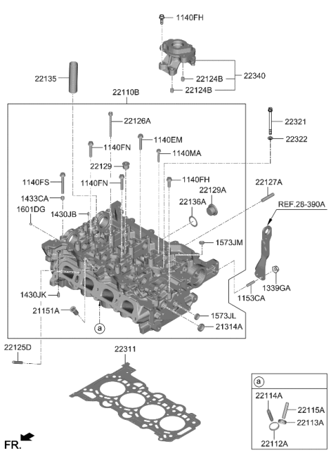 2024 Kia K5 Gasket Diagram for 221282M800
