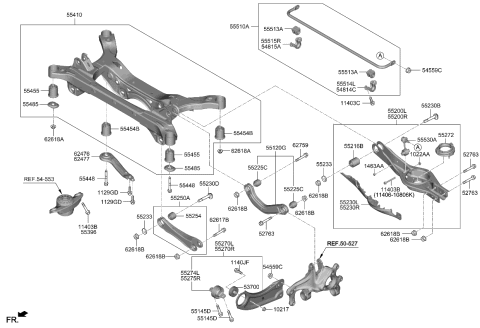 2022 Kia K5 Rear Suspension Control Arm Diagram 1