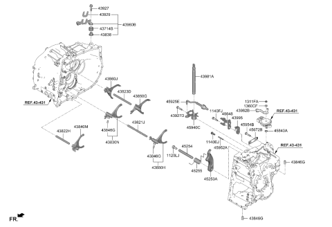 2023 Kia K5 Gear Shift Control-Manual Diagram