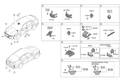 2023 Kia K5 Outside Handle & Lock Assembly Diagram for 81260L2011