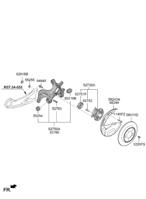 2024 Kia Niro EV DISC-REAR BRAKE Diagram for 58411L1000