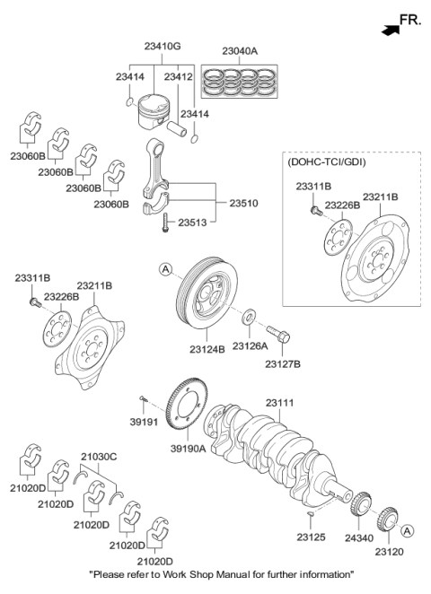 2018 Kia Optima Crankshaft & Piston Diagram 3