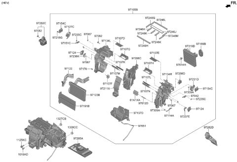 2024 Kia Niro LEVER-TEMPERATURE DO Diagram for 97158AT000