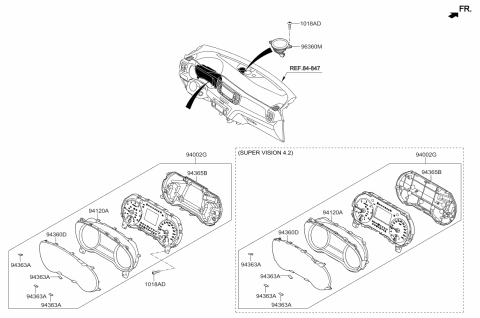 2019 Kia Sportage Cluster Assembly-Instrument Diagram for 94001D9180